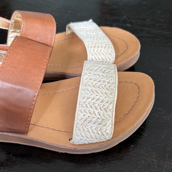 Girls Brown strap sandals. - Picture 5 of 5